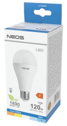 Picture of LAMPADINE LED E27 18W GOCCIA LUCE FREDDA 1pz 6500K A+ - NEOS NOVALINE