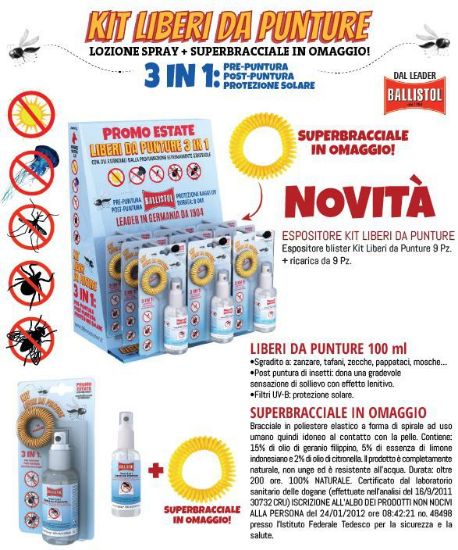 Picture of ANTIZANZARE ANTI PUNTURA EXPO 18pz 100ml + BRACCIALE OMAGGIO BALLISTOL