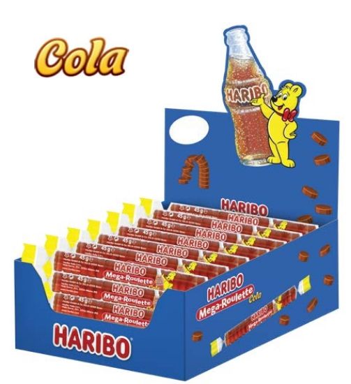 Immagine di HARIBO CARAMELLE MEGA ROULETTE 40pz - 45gr COLA