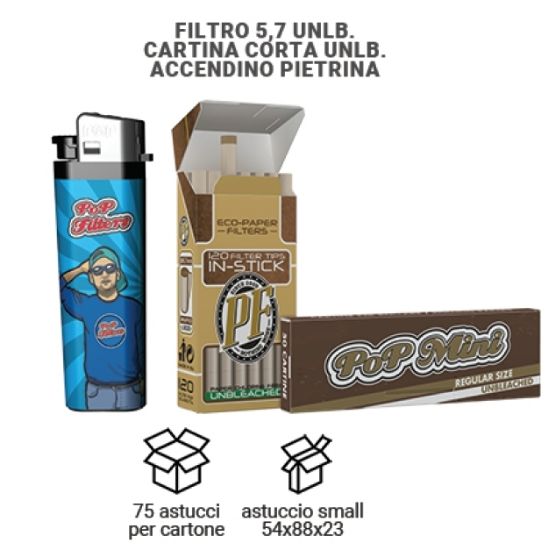 Picture of ASTUCCIO POP FILTERS 75pz FILTRI + CARTINA + ACCENDINO (Acc.45,90) - PROV-D01435035