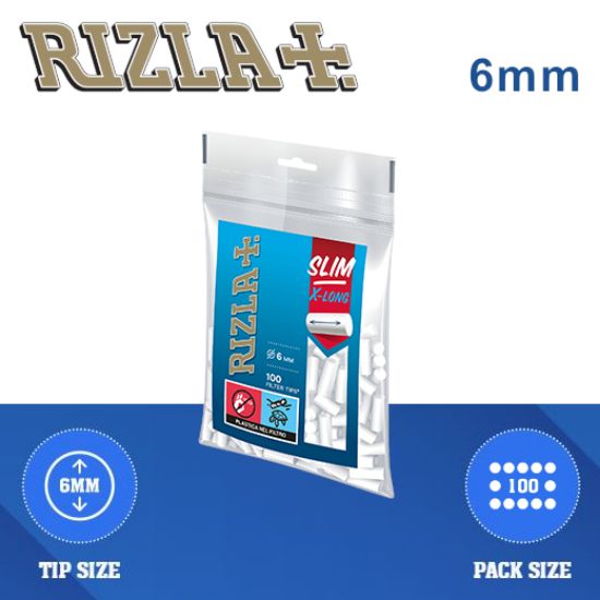 Picture of FILTRI RIZLA SLIM 6mm XL LUNGO 30x100pz BUSTINA (Acc. 10,80) - PROV-C04864005