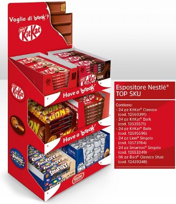 Immagine di NESTLE CASSA TOP SKU 216pz EXPO DA BANCO in CARTONE - PR2024