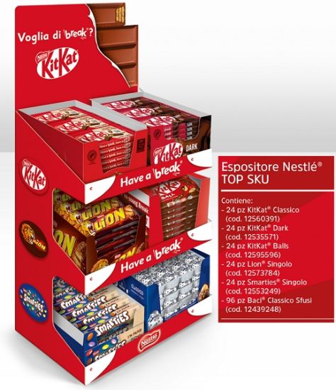 Immagine di NESTLE CASSA TOP SKU 216pz EXPO DA BANCO in CARTONE - PR2024