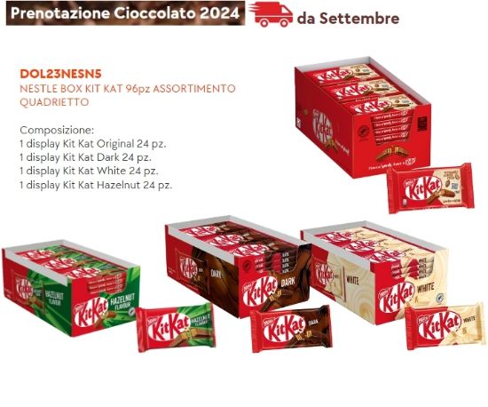 Picture of NESTLE BOX KIT KAT 96pz ASSORTIMENTO QUADRIETTO - PR2024