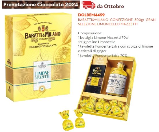 Immagine di BARATTI&MILANO CONFEZIONE 300gr GRAN SELEZIONE LIMONCELLO MAZZETTI - PR2024