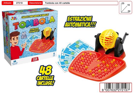 Picture of GIOCHI TOMBOLA 48 CARTELLE 24,5x23,5x10cm