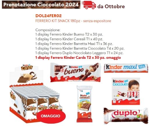 Picture of FERRERO KIT SNACK 180pz - senza espositore PR2024