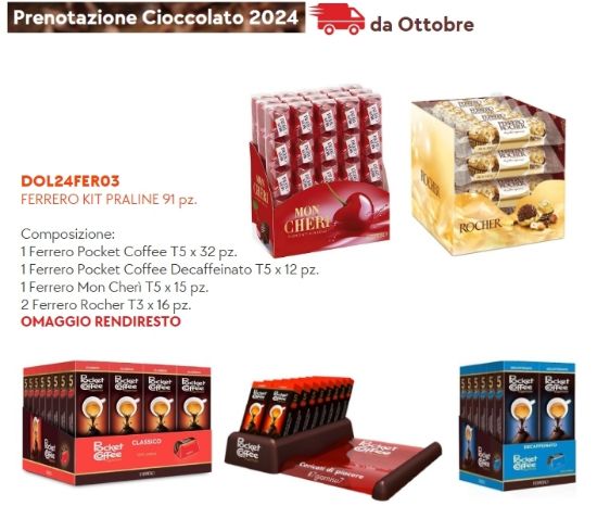 Picture of FERRERO KIT PRALINE 91pz + RENDIRESTO OMAGGIO - PR2024