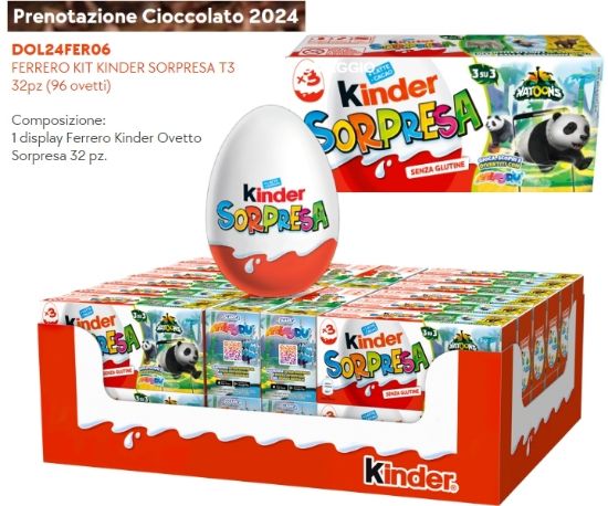 Immagine di FERRERO KIT KINDER SORPRESA T3 32pz (96 ovetti) - PR2024