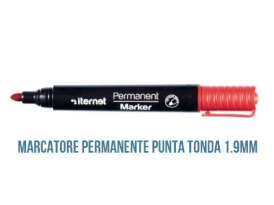 Immagine di MARCATORE PERMANENTE 12pz ROSSO P. TONDA 1.9mm ITERNET