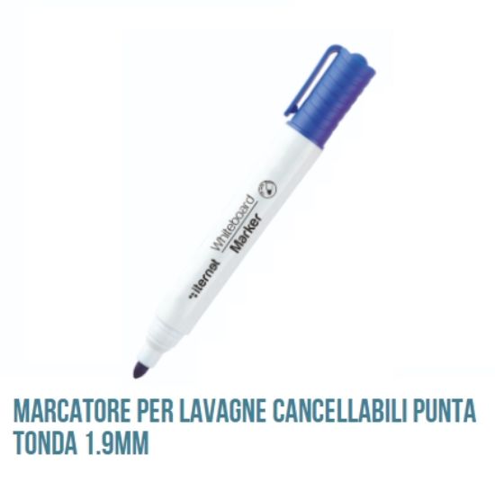 Immagine di PENNARELLI WHITE B. MARKER 12pz BLU (per lavagna) PUNTA TONDA