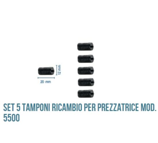 Immagine di ETICHETTATRICE PREZZATRICE RULLINI TAMPONI 1x5pz per PX005