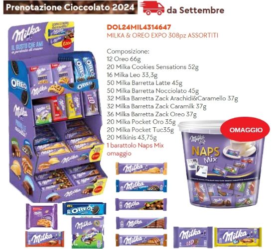 Picture of MILKA & OREO EXPO 308pz ASSORTITI - PR2024