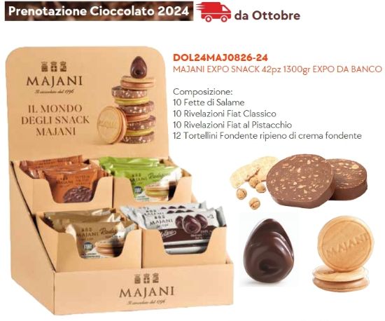 Immagine di MAJANI EXPO SNACK 42pz 1300gr EXPO DA BANCO - PR2024