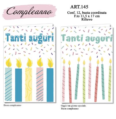 Immagine di BLIGLIETTI CROMO COMPLEANNO EMOZIONI A COLORI 12pz