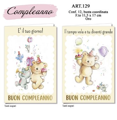 Immagine di BLIGLIETTI CROMO COMPLEANNO EMOZIONI A COLORI 12pz