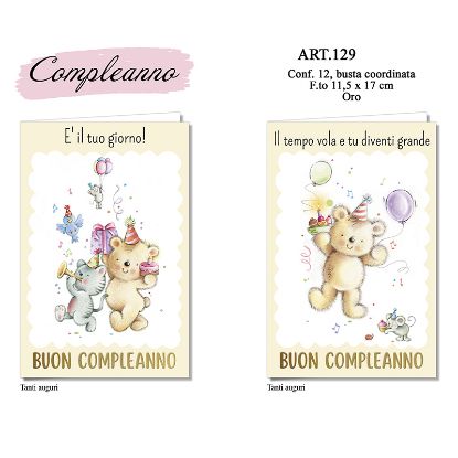 Picture of BIGLIETTI CROMO COMPLEANNO EMOZIONI 12pz