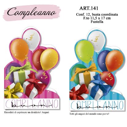 Immagine di BLIGLIETTI CROMO COMPLEANNO EMOZIONI A COLORI 12pz