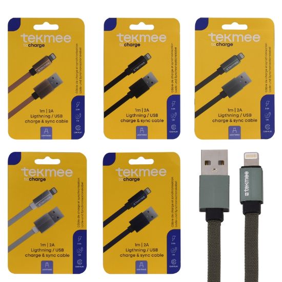 Picture of CAVETTO USB to LIGHTNING 1pz 1mt BLISTER - TEKMEE