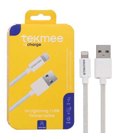 Immagine di CAVETTO USB to LIGHTNING 1pz 1mt BLISTER - TEKMEE