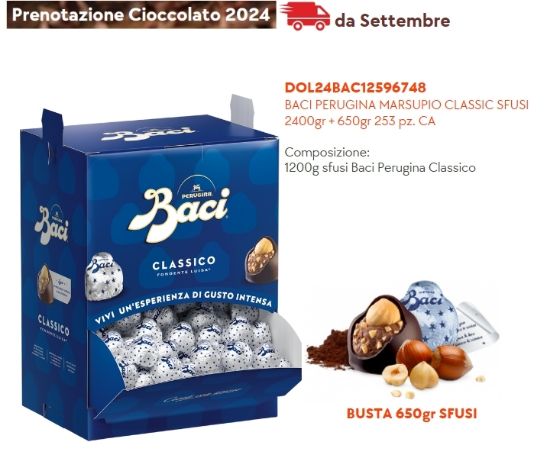 Immagine di BACI PERUGINA MARSUPIO CLASSIC SFUSI 2400gr + 650gr 253pz ca - PR2024