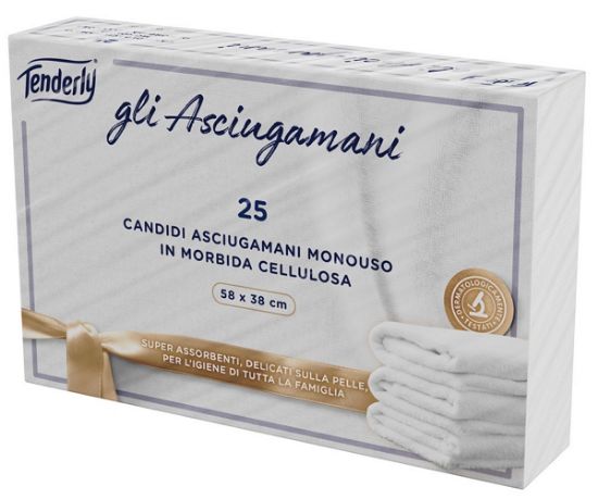 Picture of CARTA ASCIUGAMANI 25pz 58x38cm TENDERLY