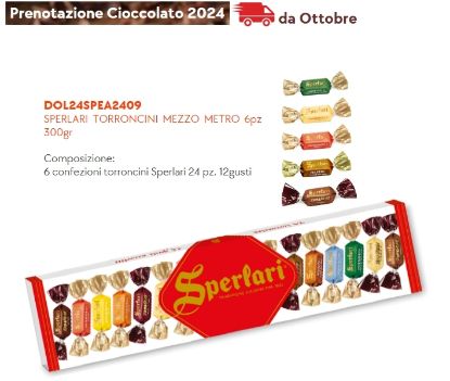 Picture of SPERLARI TORRONCINI MEZZO METRO 6pz 300gr - PR2024