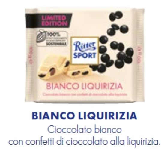 Immagine di RITTER TAVOLETTE 12pz 100gr BIANCO LIQUIRIZIA