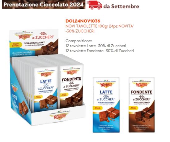 Immagine di NOVI TAVOLETTE 100gr 24pz NOVITA' -30%ZUCCHERI - PR2024