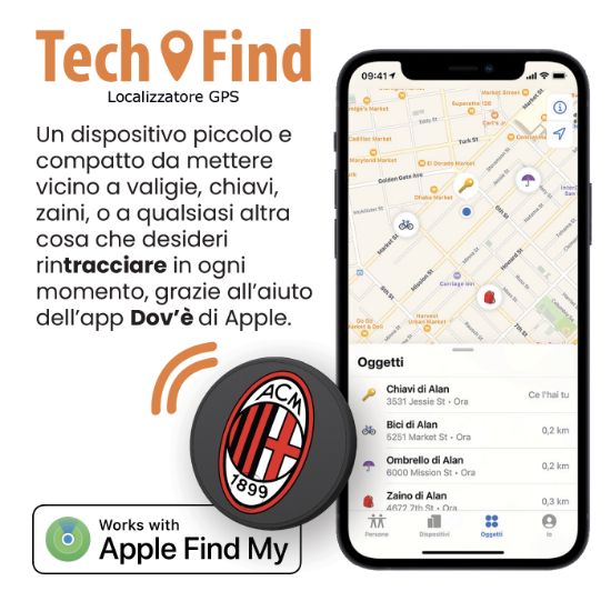 Immagine di LOCALIZZATORE TRACKER TECH FIND MILAN 1pz TECHMADE