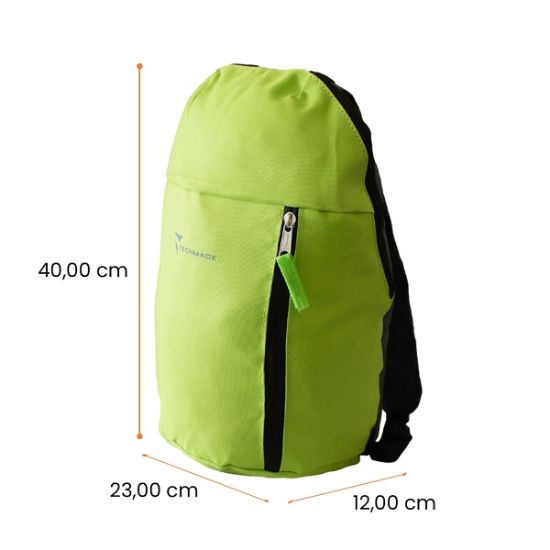 Immagine di BORSA ZAINO YOUNG TECHMADE VERDE 1pz SINTETICO 23x12x40cm