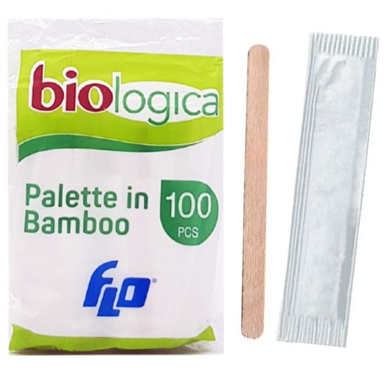 Immagine di PALETTE CAFFE 100pz 88mm BAMBOO IMBUSTATE SINGOLE