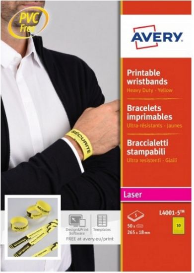 Immagine di BRACCIALETTI IDENTIFICATIVI 48pz GIALLO