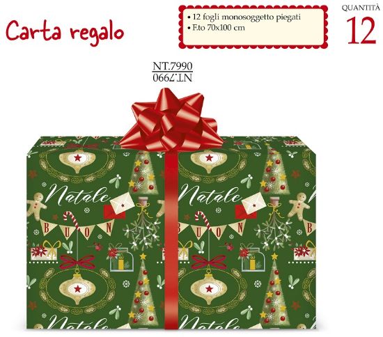 Immagine di CARTA REGALO 70X100cm 12fg NATALE