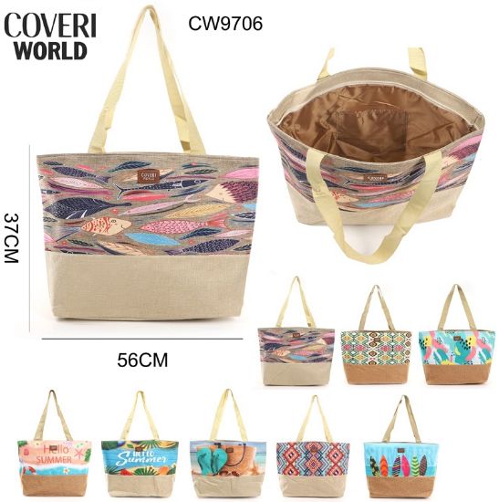 Immagine di BORSA MARE 1pz COVERI 56x37cm BEIGE DECOR SEA