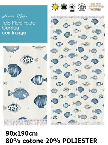 Immagine di TELO MARE FOUTA CORSICA 1pz 90x190cm ASSORTITI