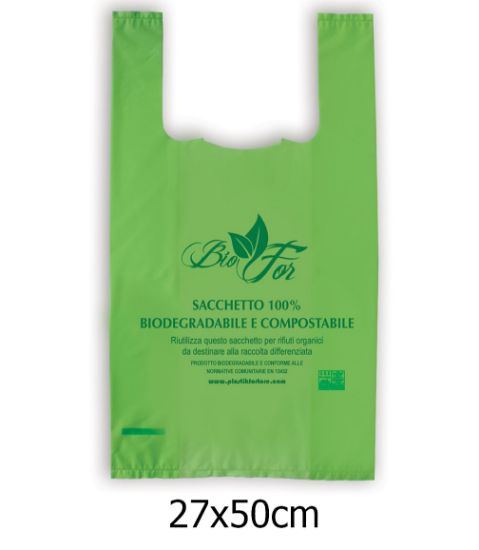 Picture of SACCHETTI SHOPPER A 27x50cm 4kg BIOCOMPOSTABILI - PESANTI