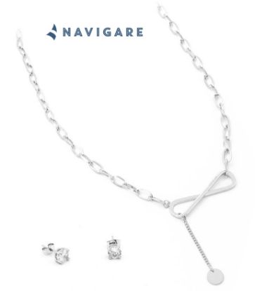 Immagine di PARURE COLLANA + ORECCHINI DONNA NAVIGARE 2pz + SCATOLA REGALO (promo)