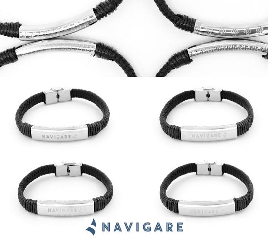 Immagine di BRACCIALE UOMO NAVIGARE 4pz + SCATOLA REGALO (promo)