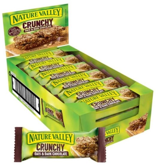 Immagine di BARRETTA NATURE VALLEY CRUNCHY 18pz 42gr AVENA & CIOCCOLATO FOND. senza lattosio