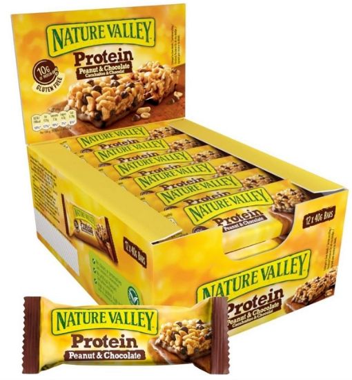 Immagine di BARRETTA NATURE VALLEY PROTEIN 12pz 40gr ARACHIDI CIOCCOLATO - SENZA GLUTIN