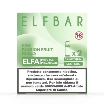 Picture of ELFBAR ELFA RIC. POD 1x2pz 20mg/ml KIWI PASSION FRUIT GUAVA - PLN010816