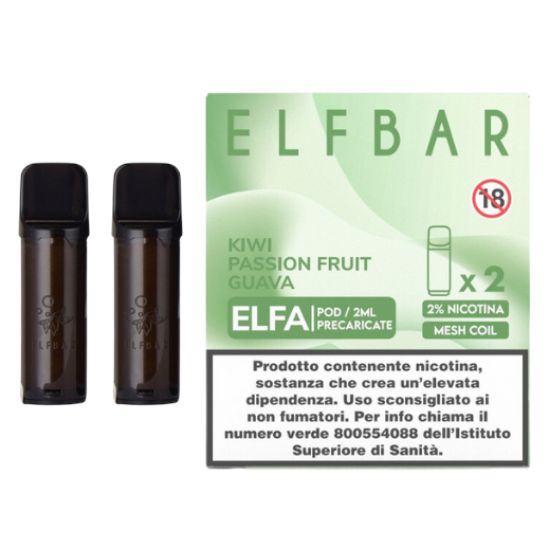 Immagine di ELFBAR ELFA RIC. POD 1x2pz 20mg/ml KIWI PASSION FRUIT GUAVA - PLN010816