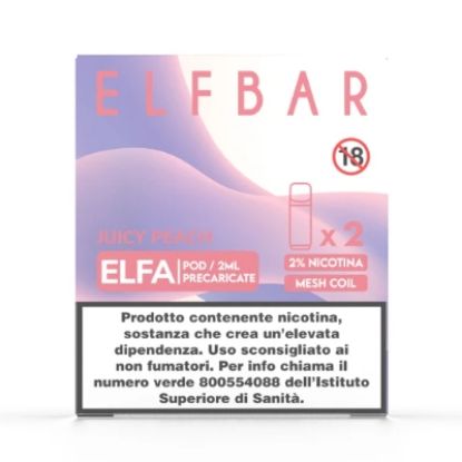 Immagine di ELFBAR ELFA RIC. POD 1x2pz 20mg/ml JUICY PEACH - PLN010828