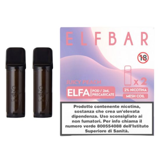 Picture of ELFBAR ELFA RIC. POD 1x2pz 20mg/ml JUICY PEACH - PLN010828