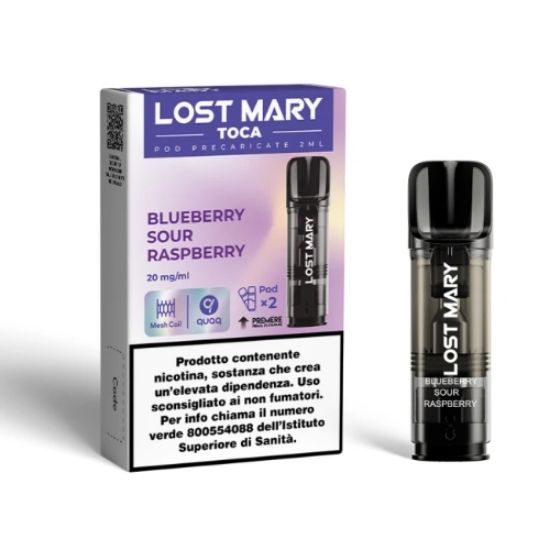 Immagine di ELFBAR LOSTMARY TOCA RIC. POD 1x2pz 20mg/ml BLUEBERRY SOUR RASPBERRY - PLN012180