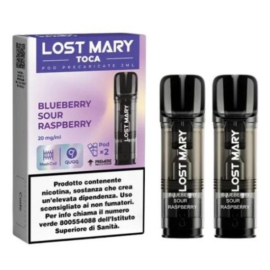 Picture of ELFBAR LOSTMARY TOCA RIC. POD 1x2pz 20mg/ml BLUEBERRY SOUR RASPBERRY - PLN012180