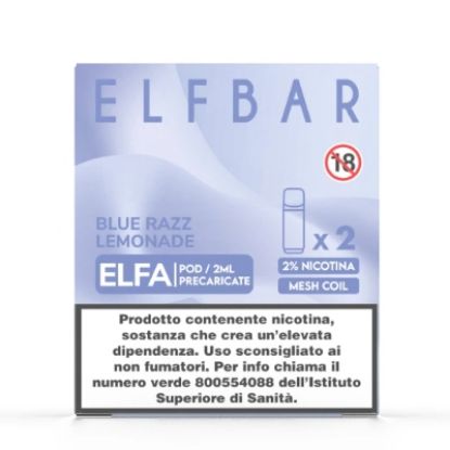 Picture of ELFBAR ELFA RIC. POD 1x2pz 20mg/ml BLUE RAZZ LEMONADE - PLN010808
