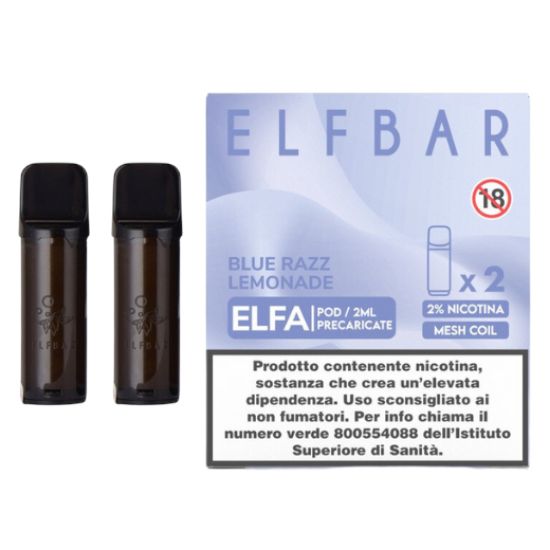 Picture of ELFBAR ELFA RIC. POD 1x2pz 20mg/ml BLUE RAZZ LEMONADE - PLN010808