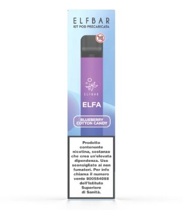 Picture of ELFBAR ELFA DEVICE+POD 1pz 20mg/ml BLUEBERRY COTTON CANDY - PLN010813